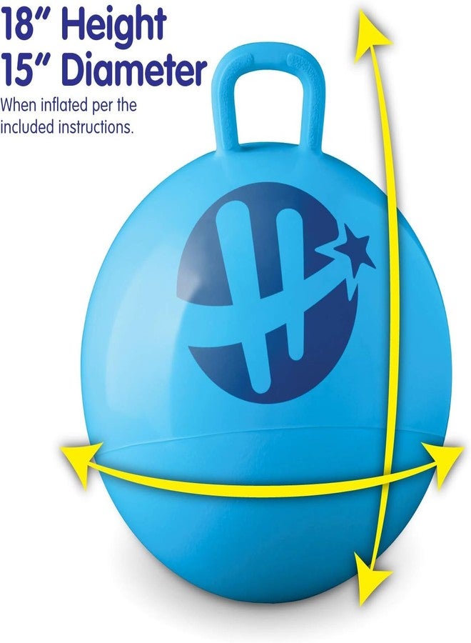 Glaceon Space Hopper Ball with Handle, Bouncer, Hoppity Hippity Hop, Jumping Ball, Sit and Bounce (Blue) - Image 3